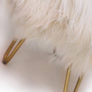 Taburete Decorativo De Lana Natural - Image 5