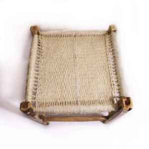 Taburete Decorativo De Madera De Olivo - Image 7