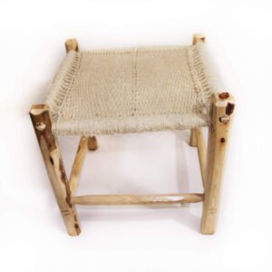 Taburete Decorativo De Madera De Olivo - Image 3